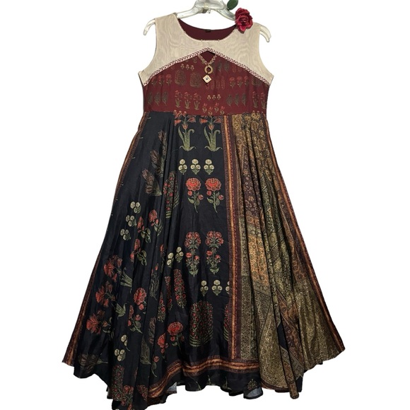 Fancy STUNNING Embroidered Maxi Festival Dress XL Made in India LIKE NEW Fancy STUNNING Embroidered Maxi Festival Dress XL Made in India LIKE NEW